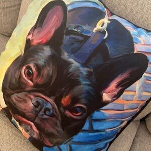DOG PILLOW | ROBERT McCLINTOCK DECORATIVE 17” THROW PILLOW